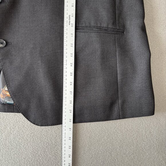 Holland & Sherry Blazer Men’s XXL Black Wool Sport Coat Car Print Lining Luxury - Picture 10 of 16